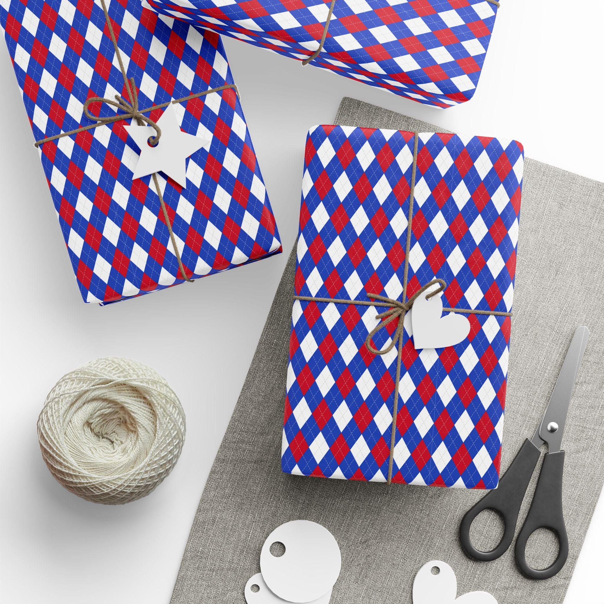 Argyle Design 008 Wrapping Paper - Holiday Gift Wrapping Paper Roll