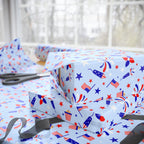 4th of July Rocket Doodles Wrapping Paper | Holiday Gift Wrapping Paper Roll
