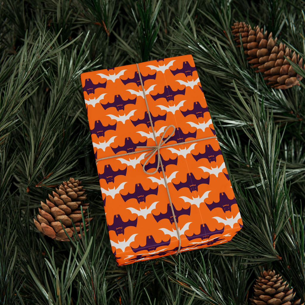 Halloween Hanging Bats Wrapping Paper | Holiday Gift Wrapping Paper Roll