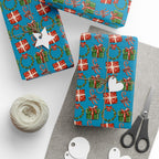 Christmas Watercolor Gifts Wrapping Paper | Holiday Gift Wrapping Paper Roll