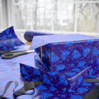 Hanukkah Blue Menorah Wrapping Paper | Holiday Gift Wrapping Paper Roll