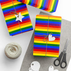 Gay Pride Rainbow Flag Stripes Wrapping Paper Design | Holiday Gift Wrapping Paper Roll