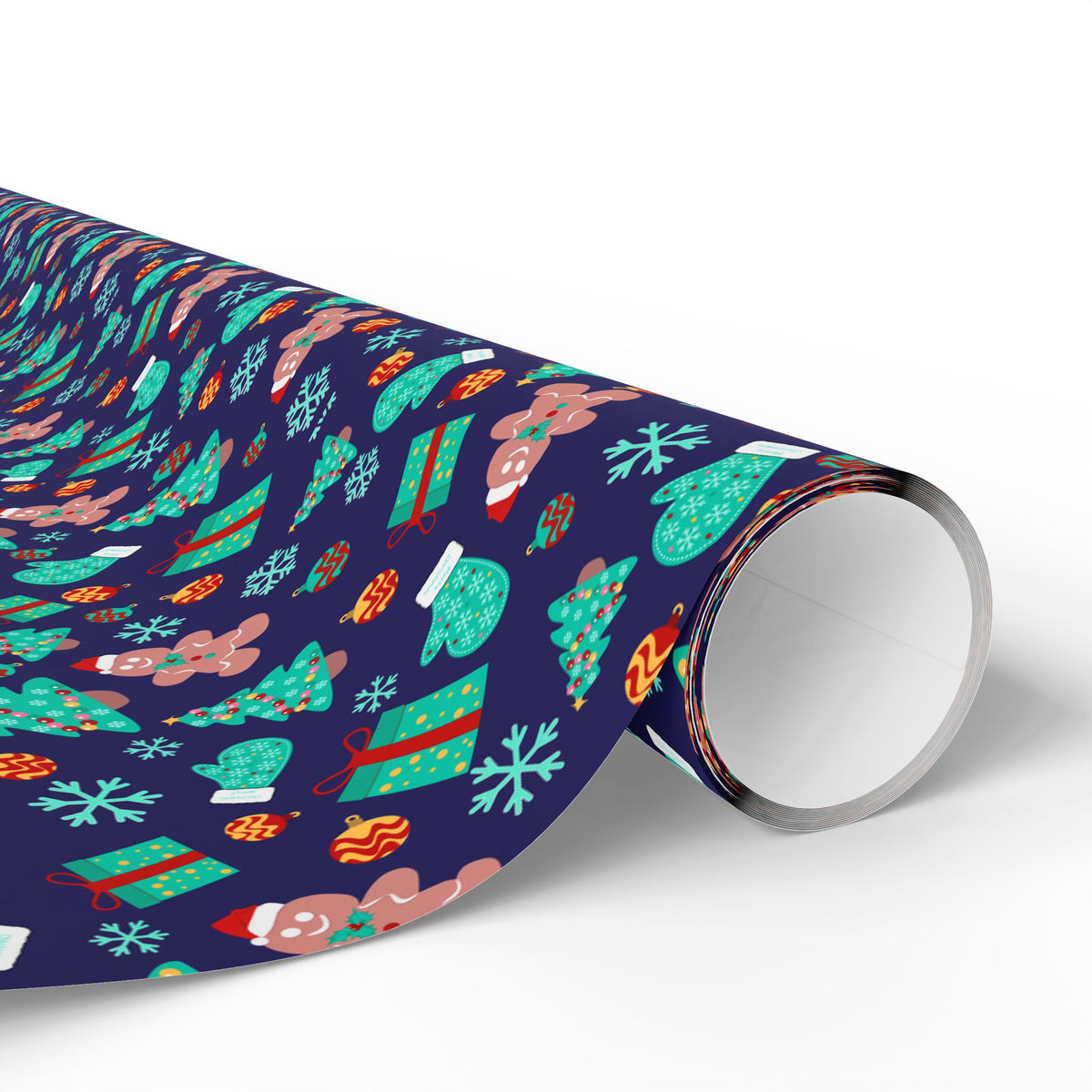 Christmas Blue Holiday Wrapping Paper | Holiday Gift Wrapping Paper