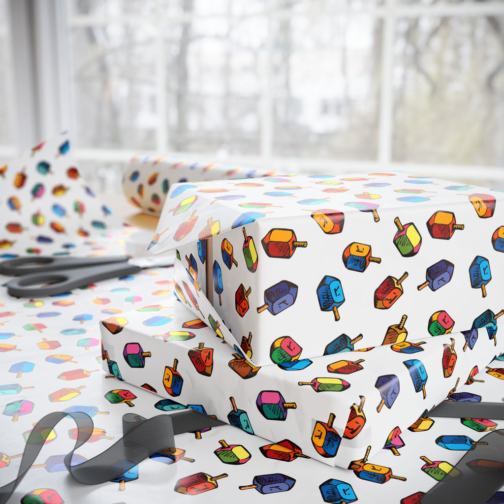 Hanukkah Dreidel Dreidel Dreidel Wrapping Paper | Holiday Gift Wrapping Paper Roll
