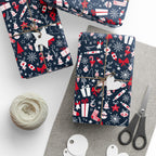 Christmas Bells & Bows Wrapping Paper | Holiday Gift Wrapping Paper Roll
