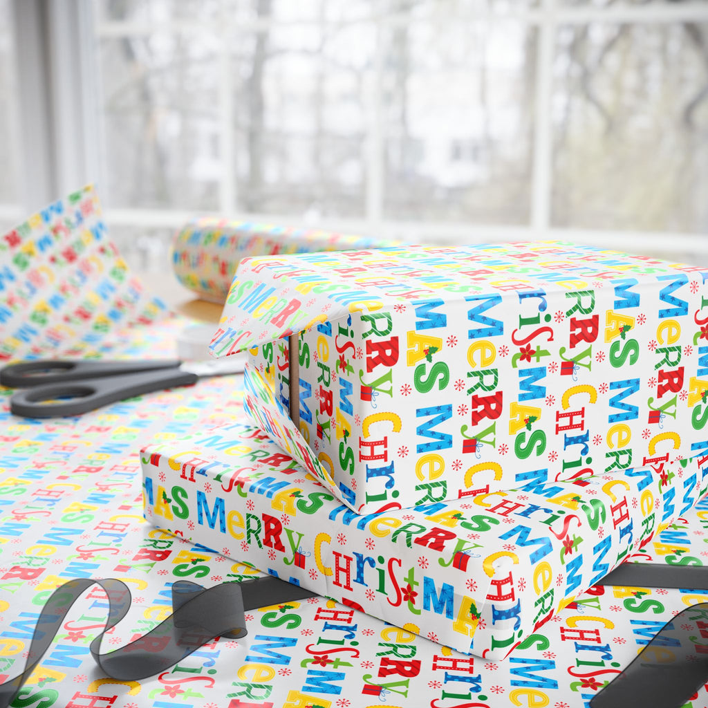 Christmas Merry Christmas Wrapping Paper | Holiday Gift Wrapping Paper Roll