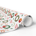 Christmas Merry Christmas Garland Wrapping Paper | Holiday Gift Wrapping Paper Roll