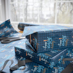 Father's Day Tie Greeting apping Paper - Holiday Gift Wrapping Paper Roll