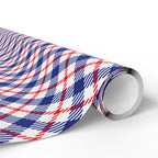4th of July Abstract Plaid Wrapping Paper | Holiday Gift Wrapping Paper Roll
