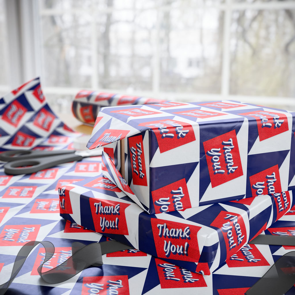 Thank You Envelope Wrapping Paper Design | Holiday Gift Wrapping Paper Roll