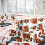 Day of the Dead Rose Heads Wrapping Paper | Holiday Gift Wrapping Paper Roll