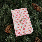 Valentine's Day Pastel Pinks Wrapping Paper | Holiday Gift Wrapping Paper Roll