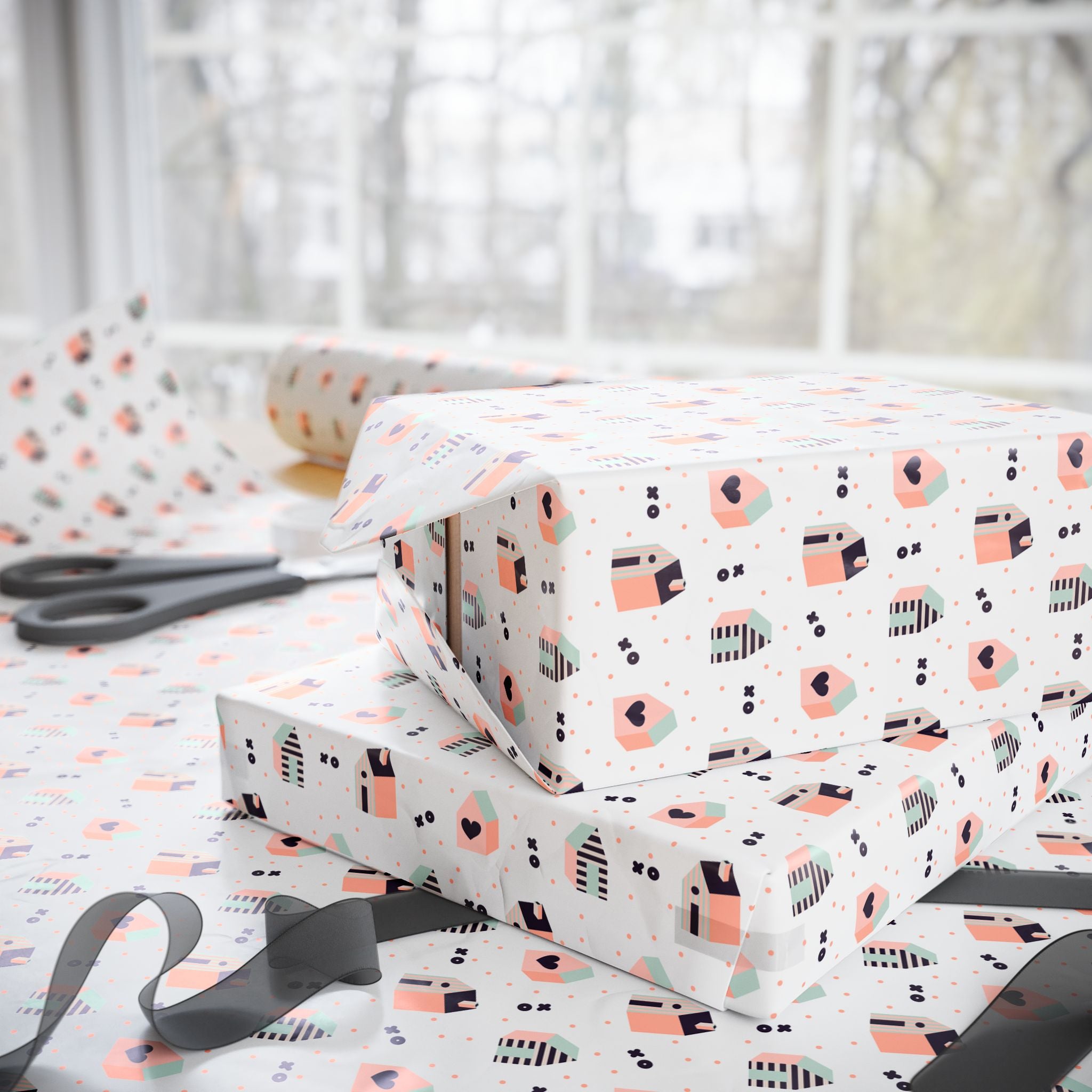 House Warming Wrapping Paper Design 005 - Holiday Gift Wrapping Paper Roll