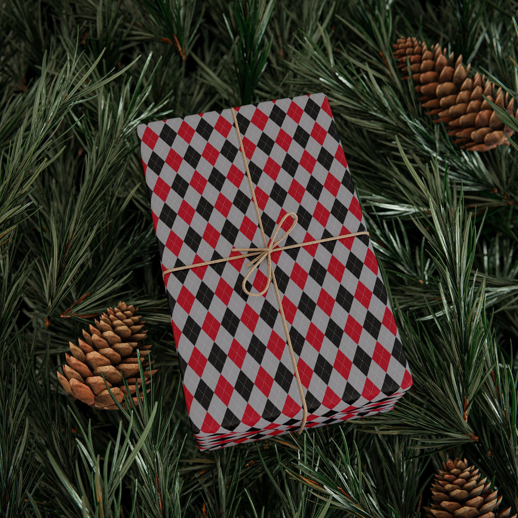 Argyle Design 021 Wrapping Paper - Holiday Gift Wrapping Paper Roll