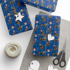 Day of the Dead Calavera Cats Wrapping Paper | Holiday Gift Wrapping Paper Roll