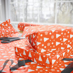 Christmas Orange Spruce Wrapping Paper | Holiday Gift Wrapping Paper Roll