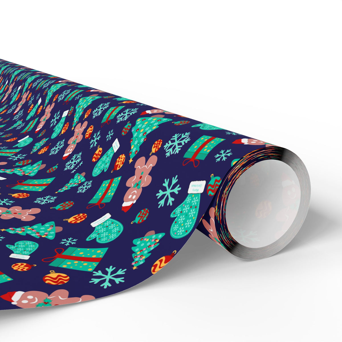 Christmas Blue Holiday Wrapping Paper | Holiday Gift Wrapping Paper