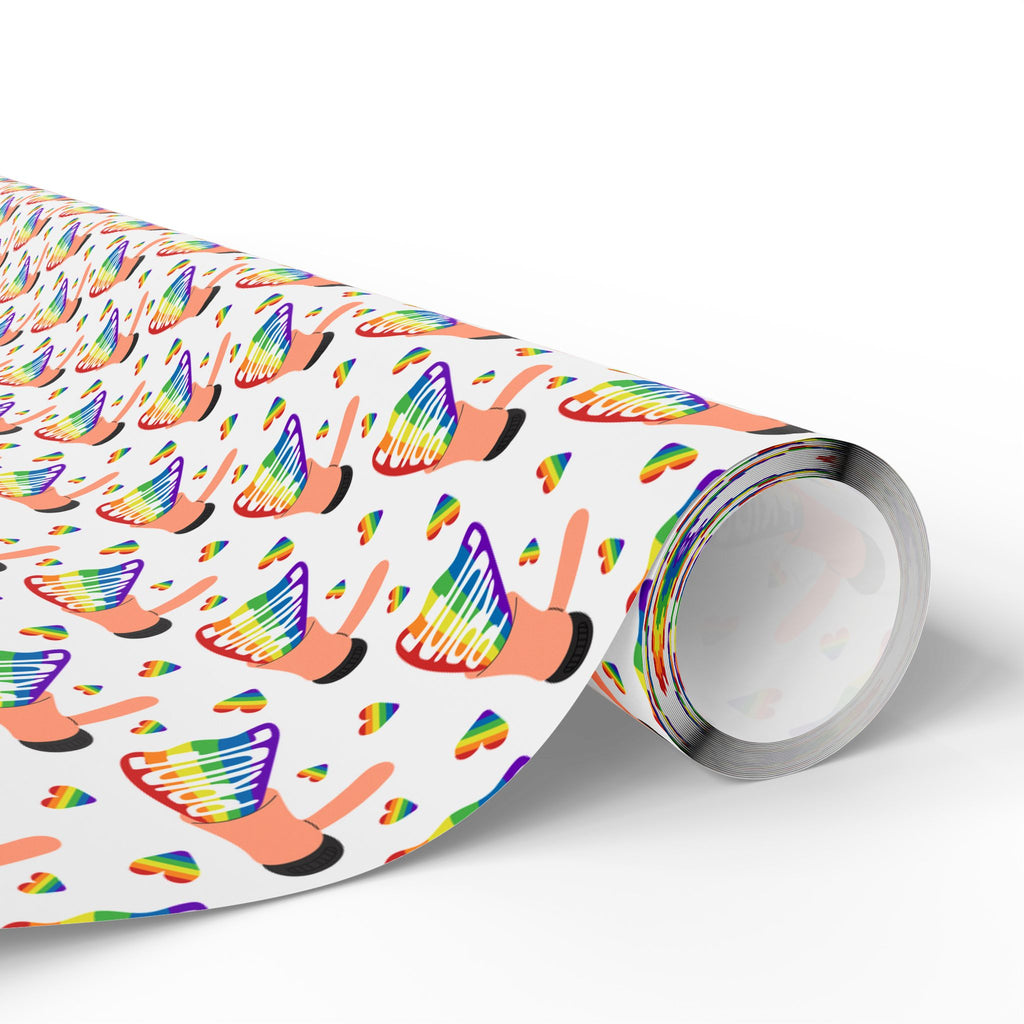 Gay Pride Bullhorn Celebration Wrapping Paper Design | Holiday Gift Wrapping Paper Roll