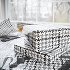 Houndstooth Wrapping Paper Design Grey 012 - Holiday Gift Wrapping Paper Roll