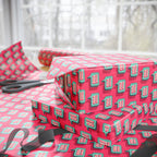 Thank You Pink Conversations Wrapping Paper Design | Holiday Gift Wrapping Paper Roll