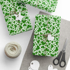St Patrick's Day Assorted Clover Wrapping Paper | Holiday Gift Wrapping Paper Roll