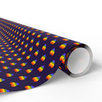 Pride Rainbow Hearts on Purple Wrapping Paper Design | Holiday Gift Wrapping Paper Roll
