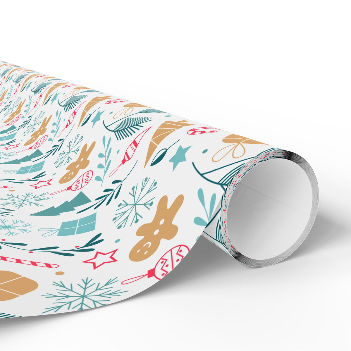 Christmas Geometric Winter Wrapping Paper | Holiday Gift Wrapping Paper Roll