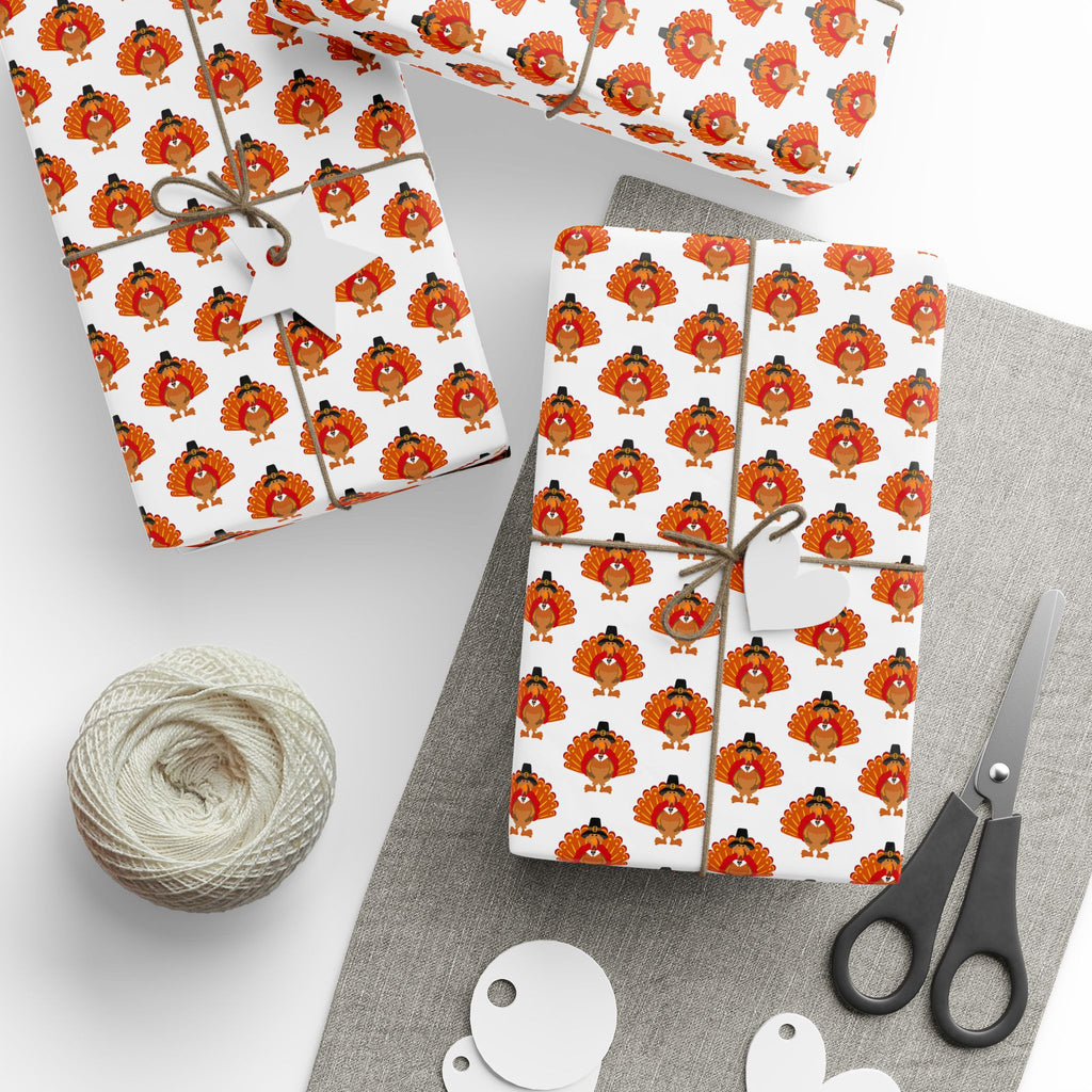 Thanksgiving Turkeys Abound Wrapping Paper | Holiday Gift Wrapping Paper Roll