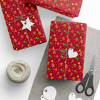Christmas Gingerbread Ornaments Wrapping Paper | Holiday Gift Wrapping Paper Roll