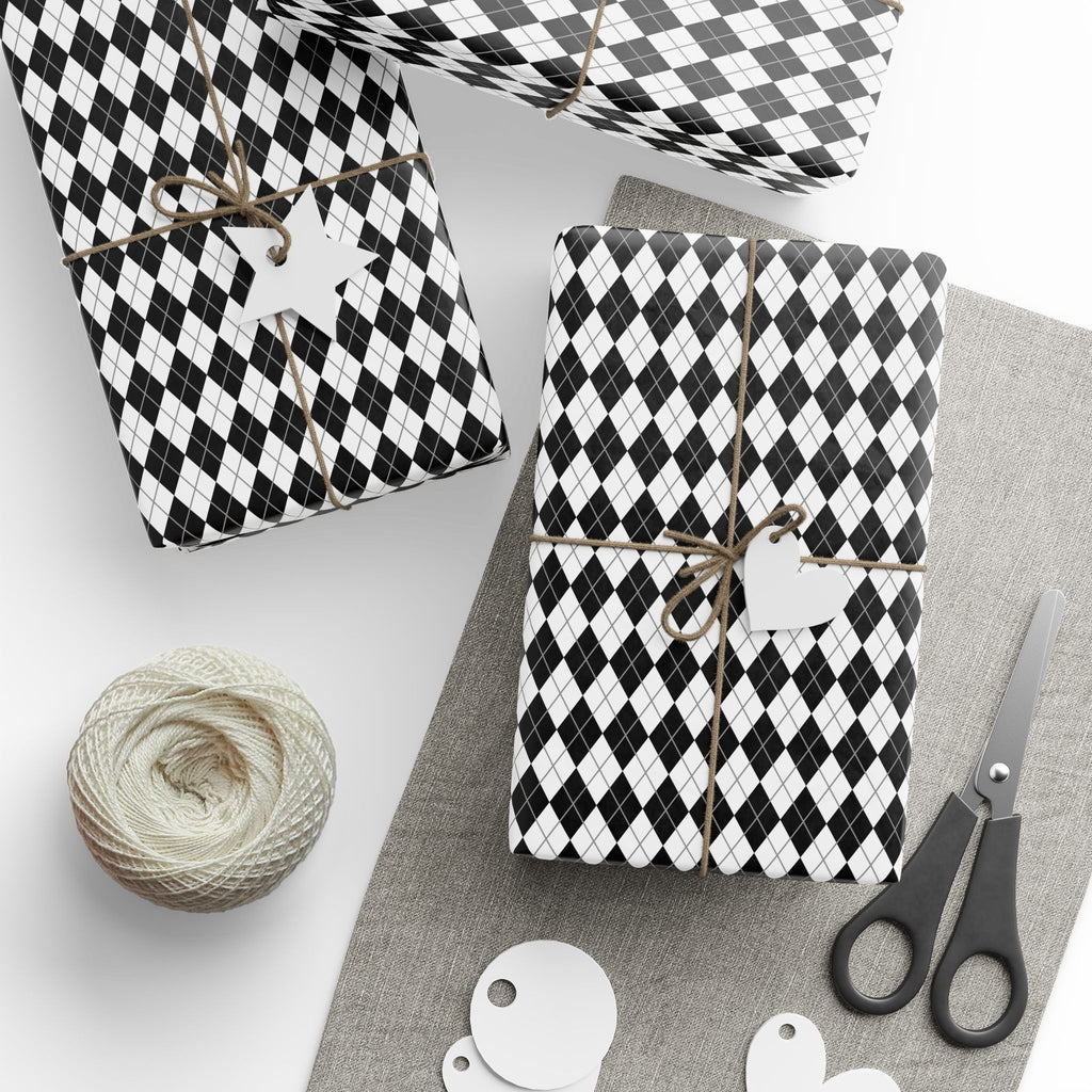 Argyle Design 025 Wrapping Paper - Holiday Gift Wrapping Paper Roll
