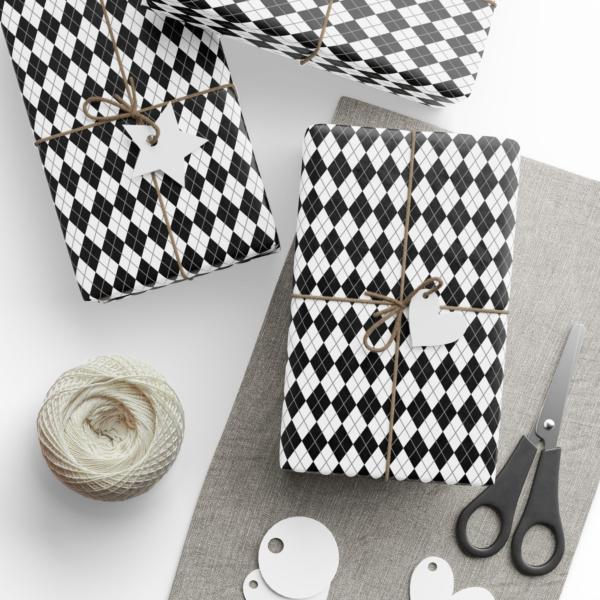 Argyle Design 025 Wrapping Paper - Holiday Gift Wrapping Paper Roll