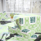 Father's Day Green Tartan Wrapping Paper - Holiday Gift Wrapping Paper Roll