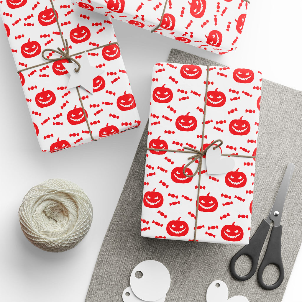 Halloween Pumpkin Candy Wrapping Paper | Holiday Gift Wrapping Paper