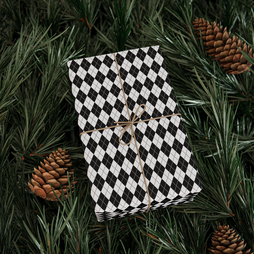 Argyle Design 025 Wrapping Paper - Holiday Gift Wrapping Paper Roll