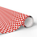 Canada Day Leaf Checkerboard Wrapping Paper - Holiday Gift Wrapping Paper Roll