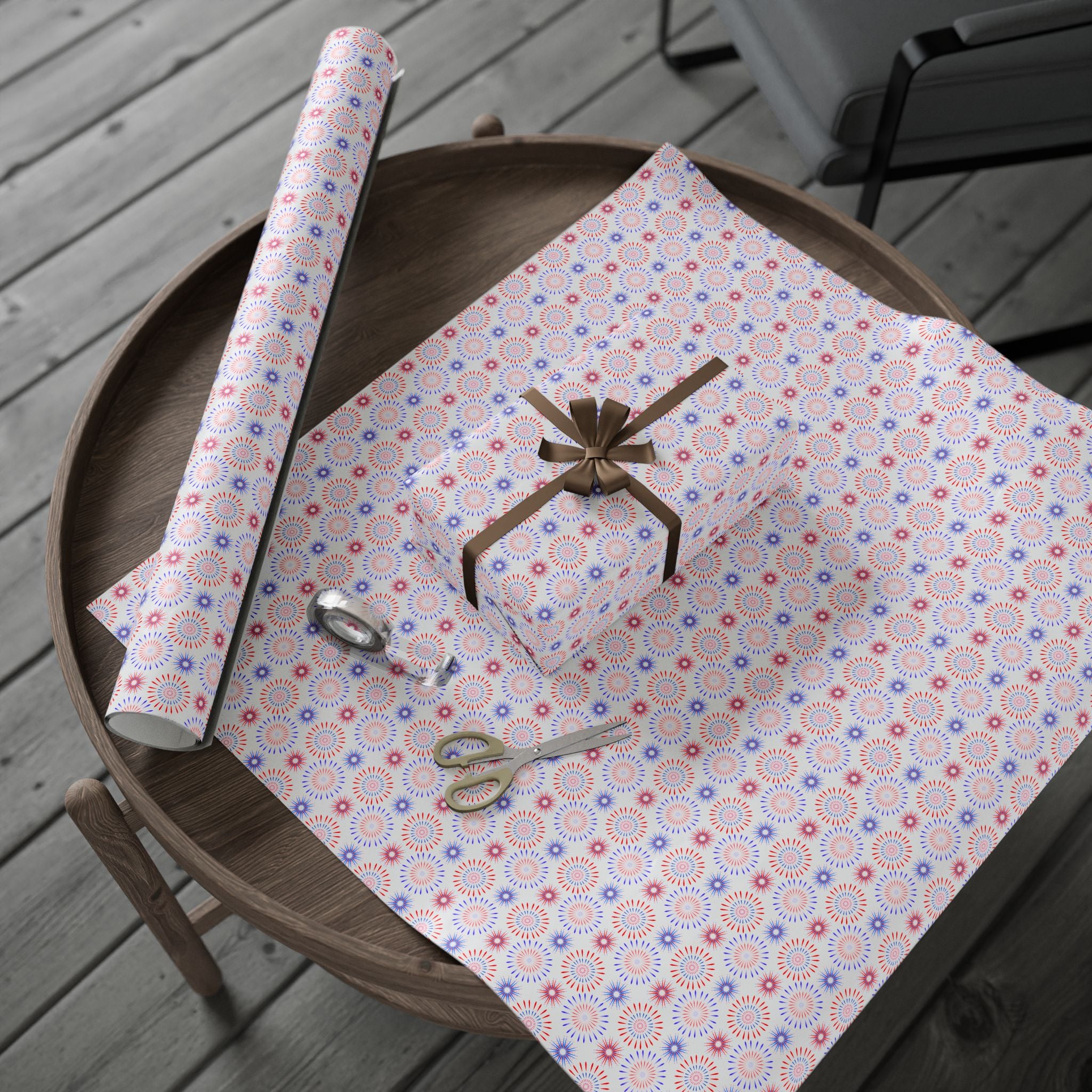 4th of July Fireworks Wrapping Paper | Holiday Gift Wrapping Paper Roll