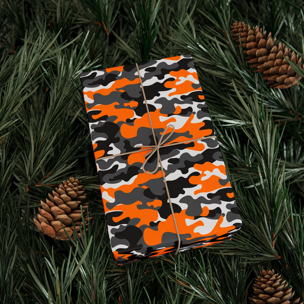 Tennessee Volunteers Inspired Camoflauge Wrapping Paper - Holiday Gift Wrapping Paper Roll