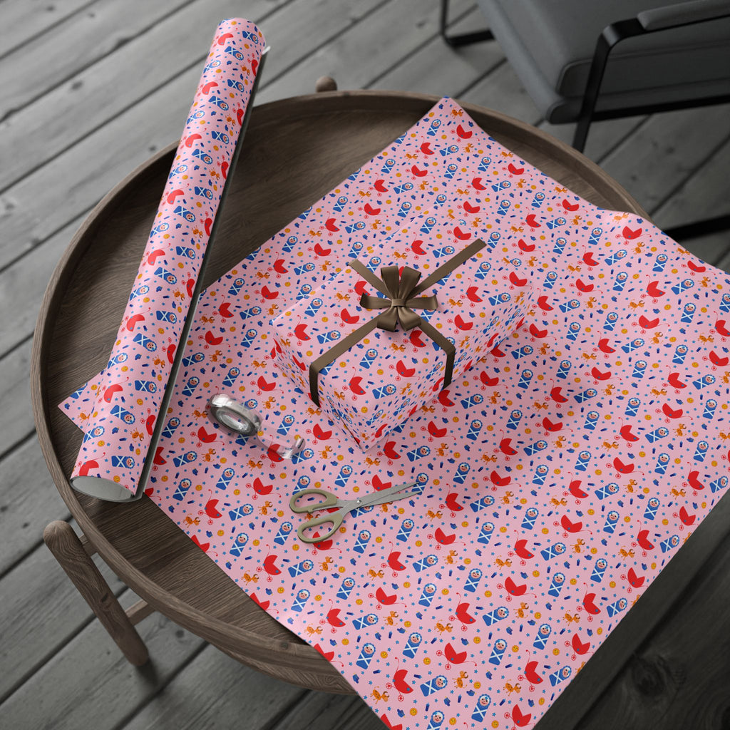 Baby Shower Wrapping Paper Design 001 - Holiday Gift Wrapping Paper Roll