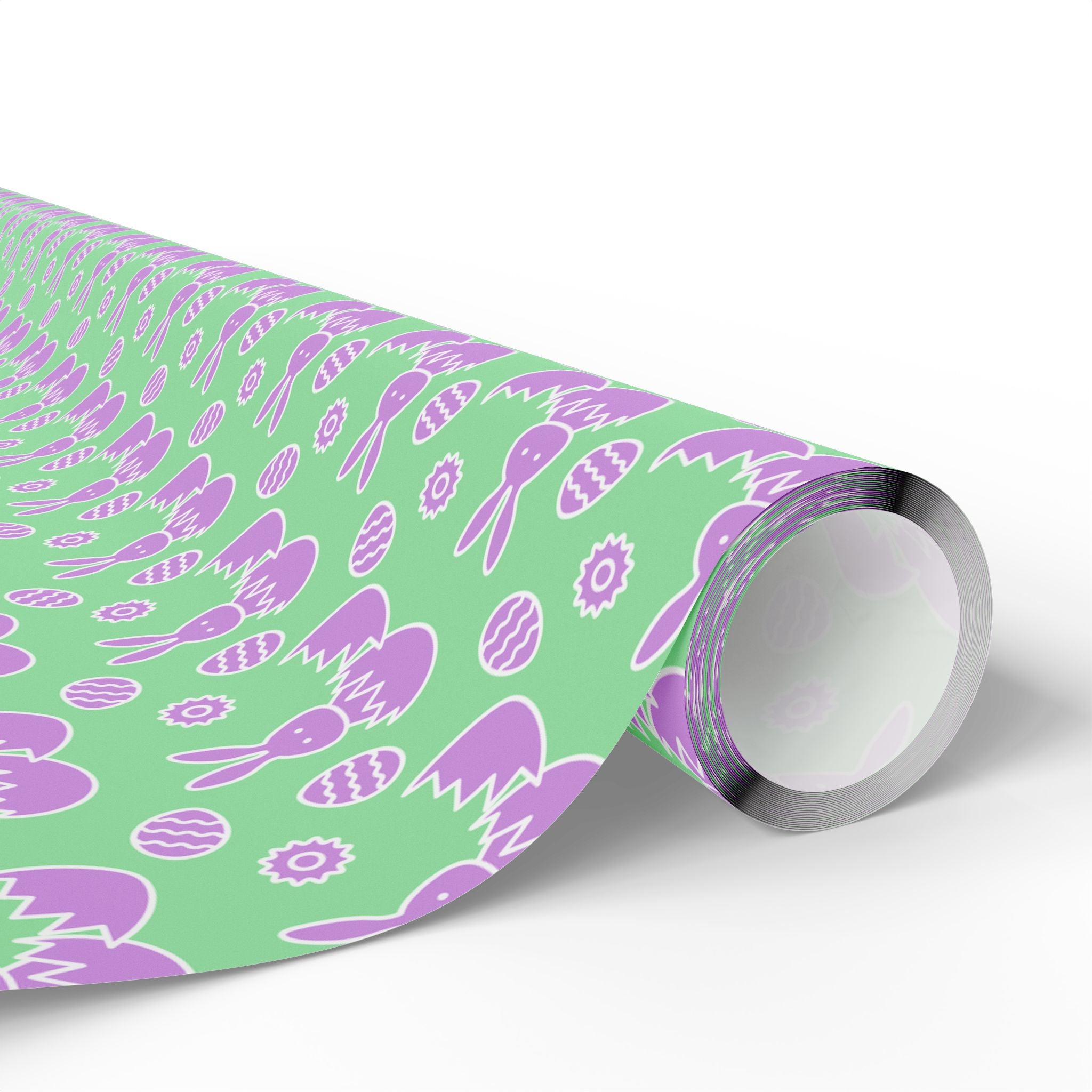 Easter Lavender Bunnies Wrapping Paper | Holiday Gift Wrapping Paper Roll