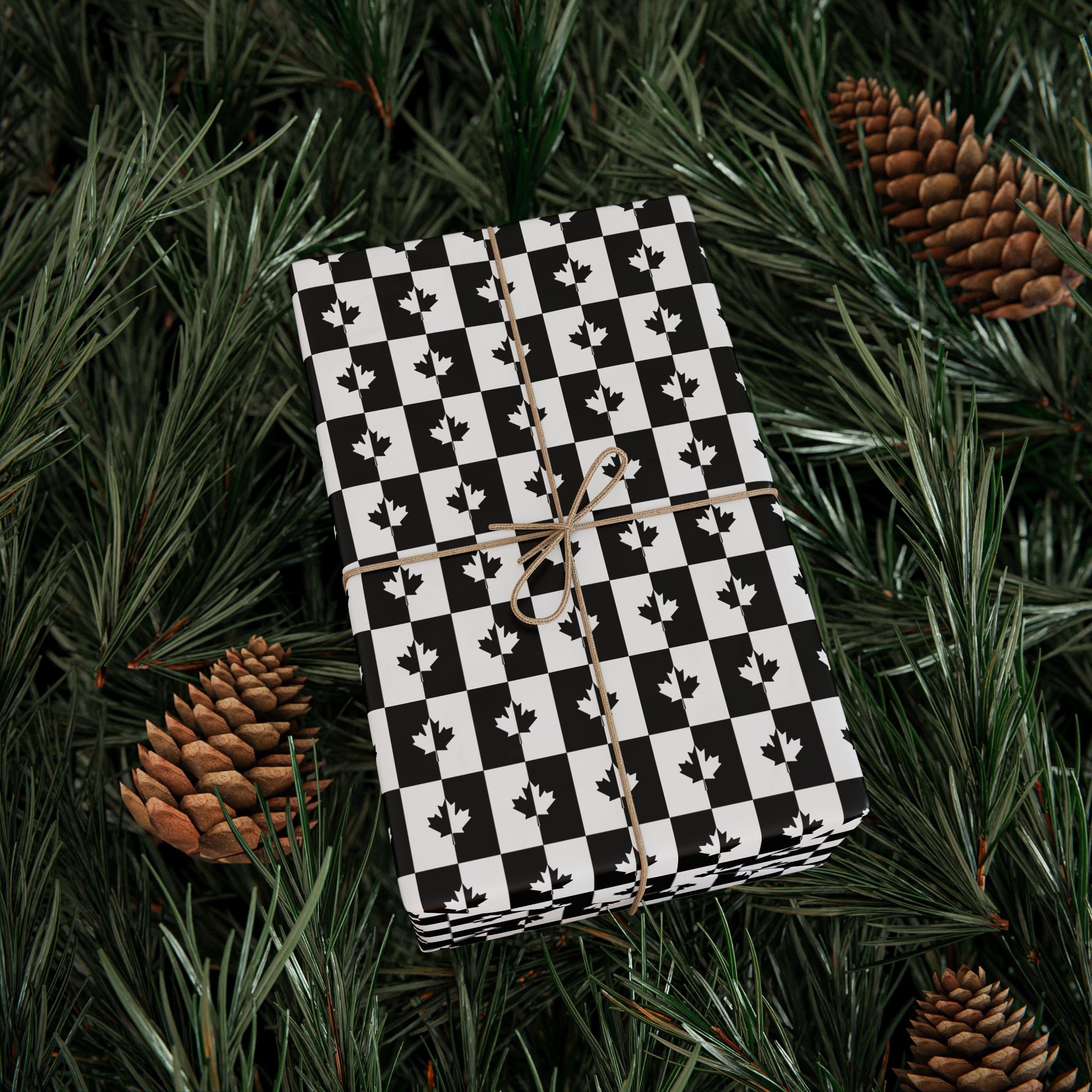 Canada Day Chess Board Wrapping Paper - Holiday Gift Wrapping Paper Roll