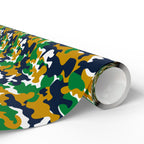 Notre Dame Fighting Irish Inspired Camoflauge Wrapping Paper - Holiday Gift Wrapping Paper Roll