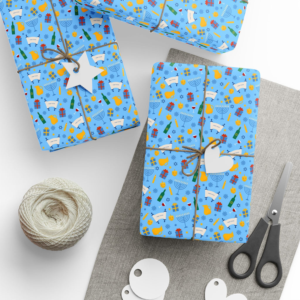 Hanukkah Celebrating the Torah Wrapping Paper | Holiday Gift Wrapping Paper Roll