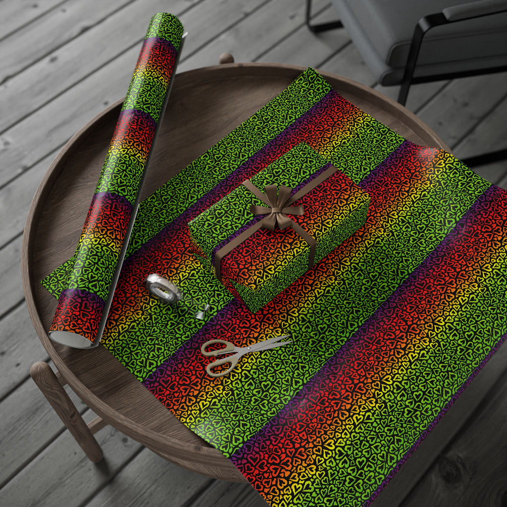 Pride Rainbow Gradient Wrapping Paper Design | Holiday Gift Wrapping Paper Roll