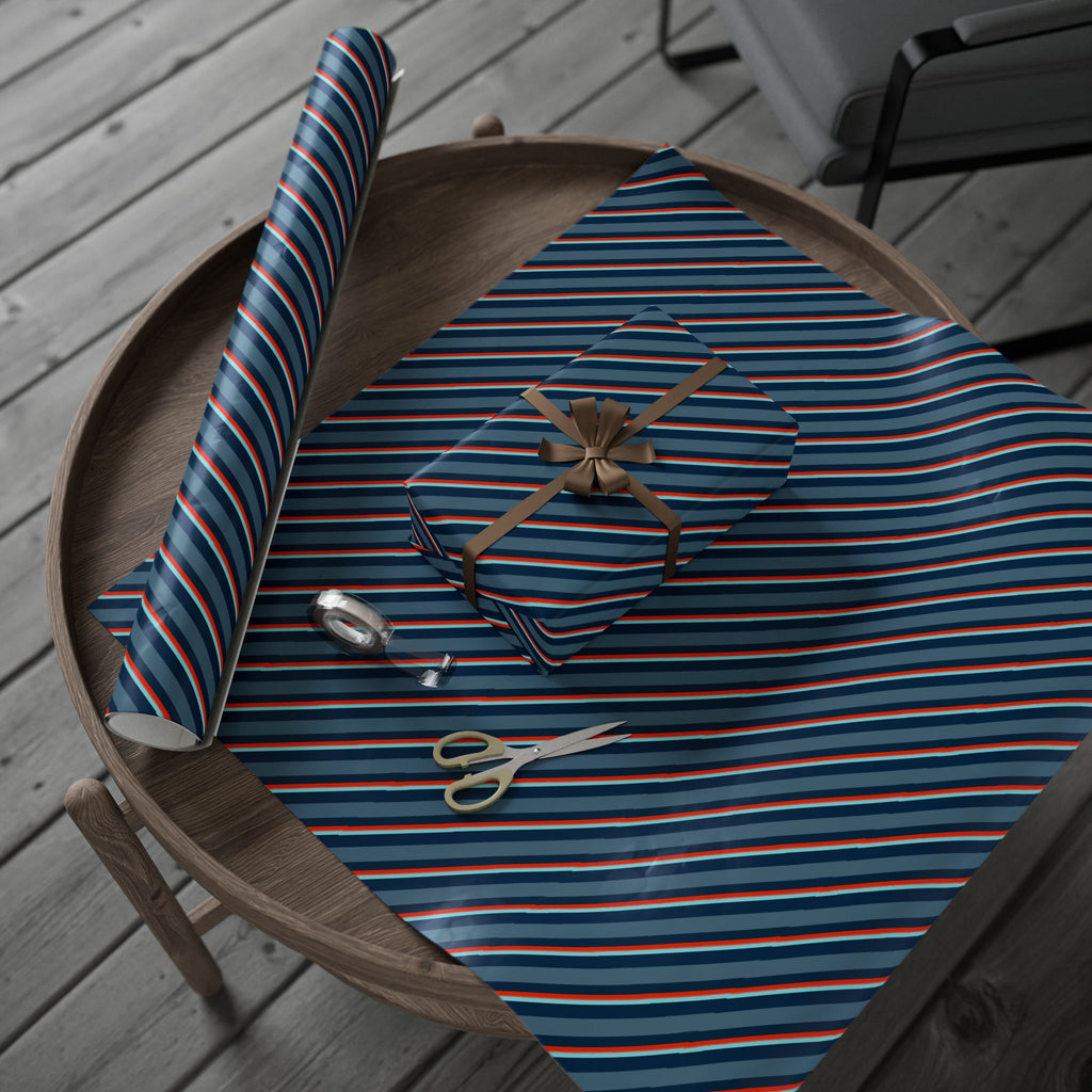 Stripe Design 013 Wrapping Paper - Holiday Gift Wrapping Paper Roll