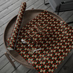 Day of the Dead Red Roses Wrapping Paper | Holiday Gift Wrapping Paper Roll