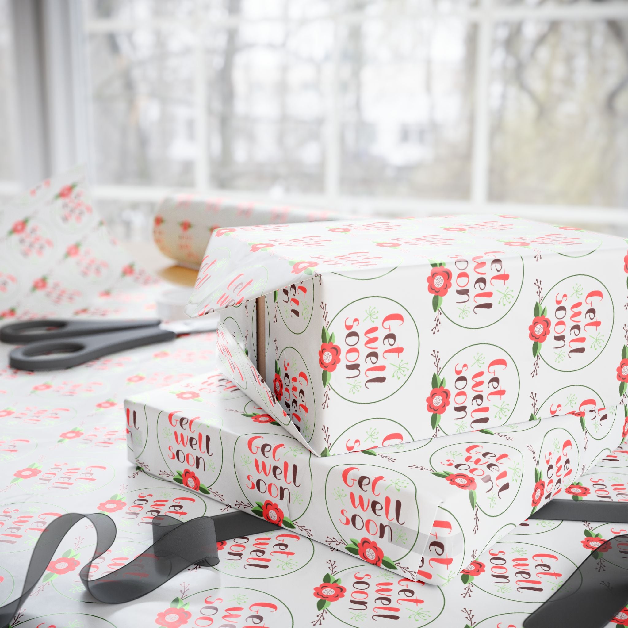 Get Well Soon Wrapping Paper Design 007 | Holiday Gift Wrapping Paper Roll
