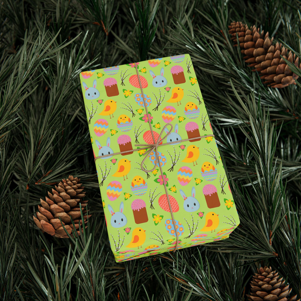 Easter Lime Basket Wrapping Paper | Holiday Gift Wrapping Paper Roll