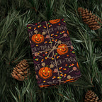 Halloween Trick or Treat Candy Wrapping Paper | Holiday Gift Wrapping Paper Roll