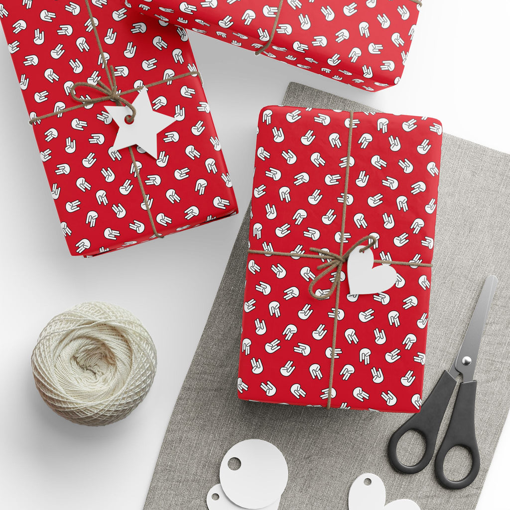 NSFW "The Shocker" on Red Wrapping Paper - Holiday Gift Wrapping Paper Roll