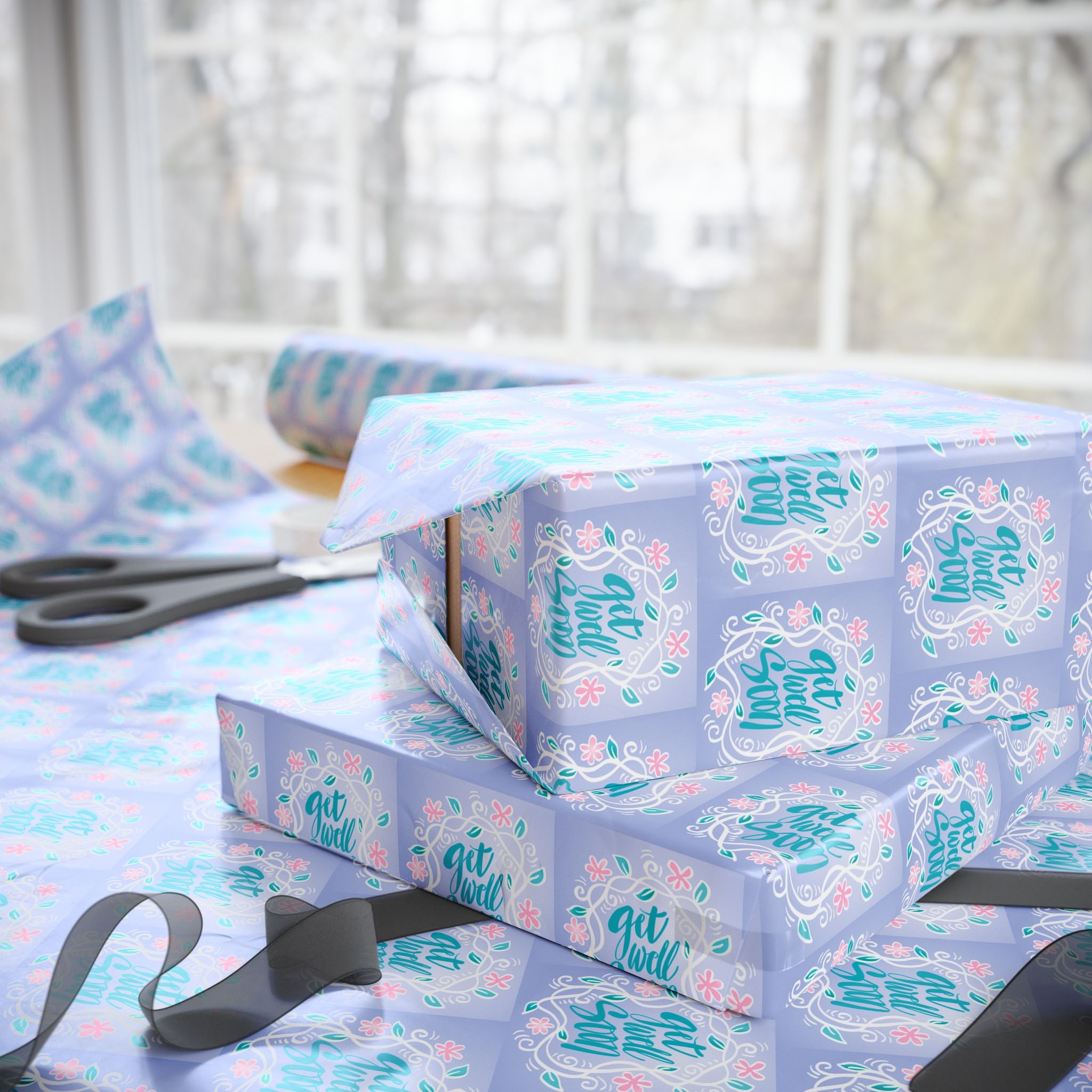 Get Well Soon Wrapping Paper Design 013 | Holiday Gift Wrapping Paper Roll